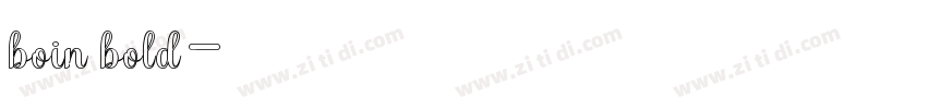boin bold字体转换